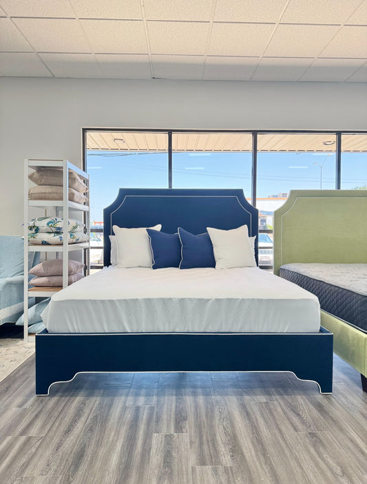 65" H King Scalloped legs Platform Bed