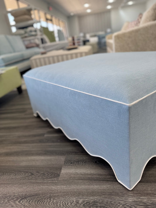 Scalloped Ottoman / Coffee table