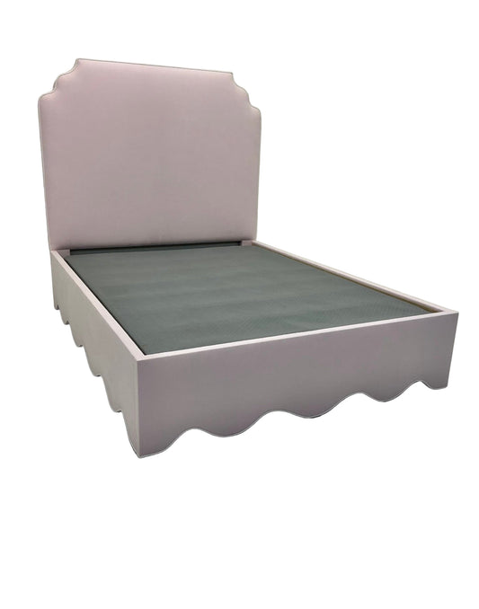 65" H Queen Scalloped Base Platform Bed