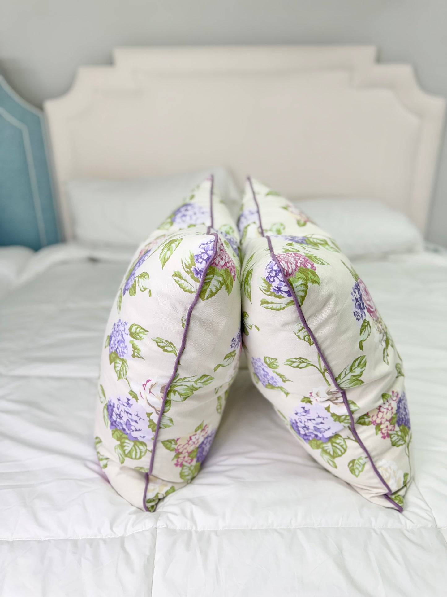 24" Floral Cotton Pillows