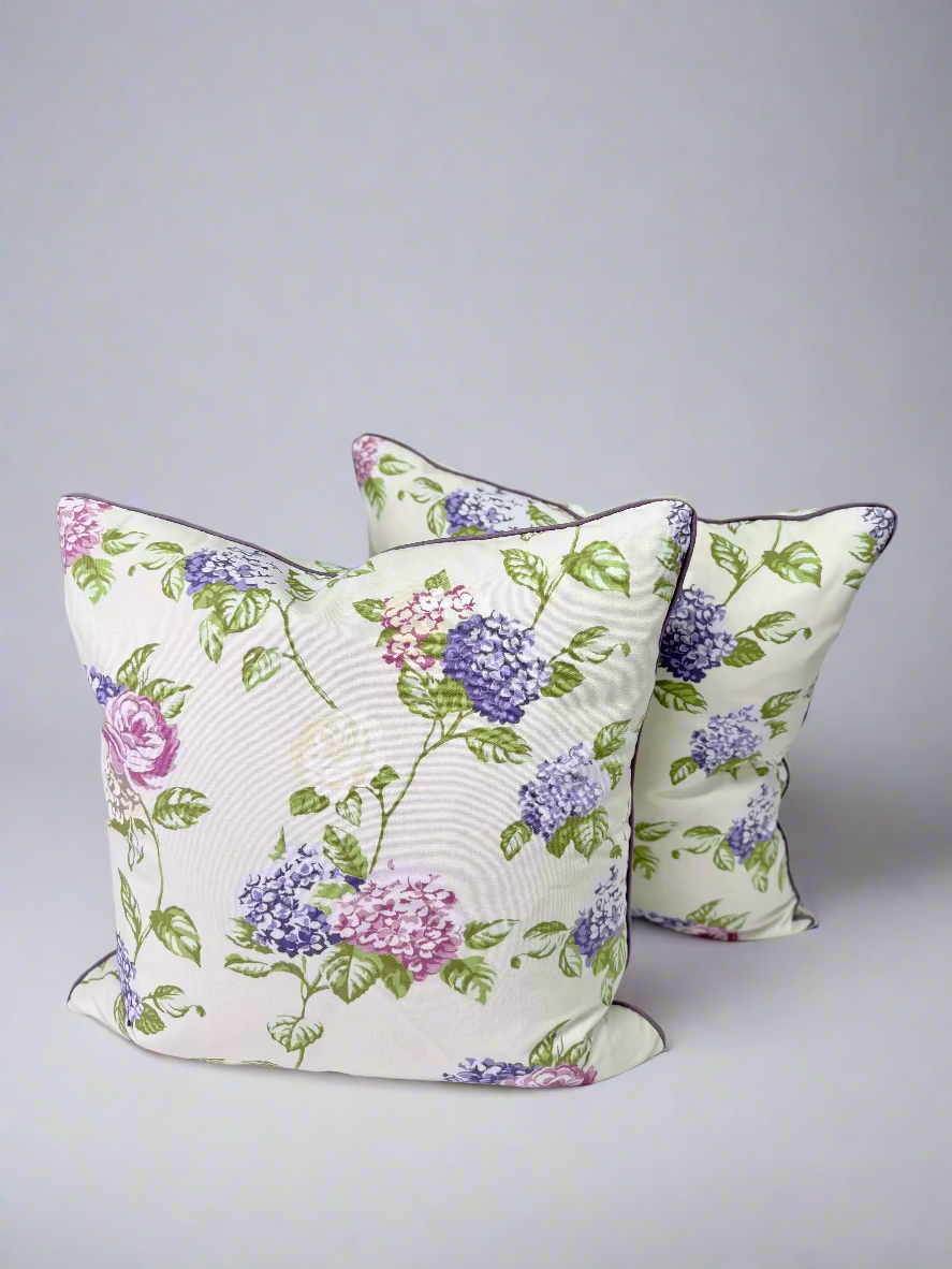 24" Floral Cotton Pillows
