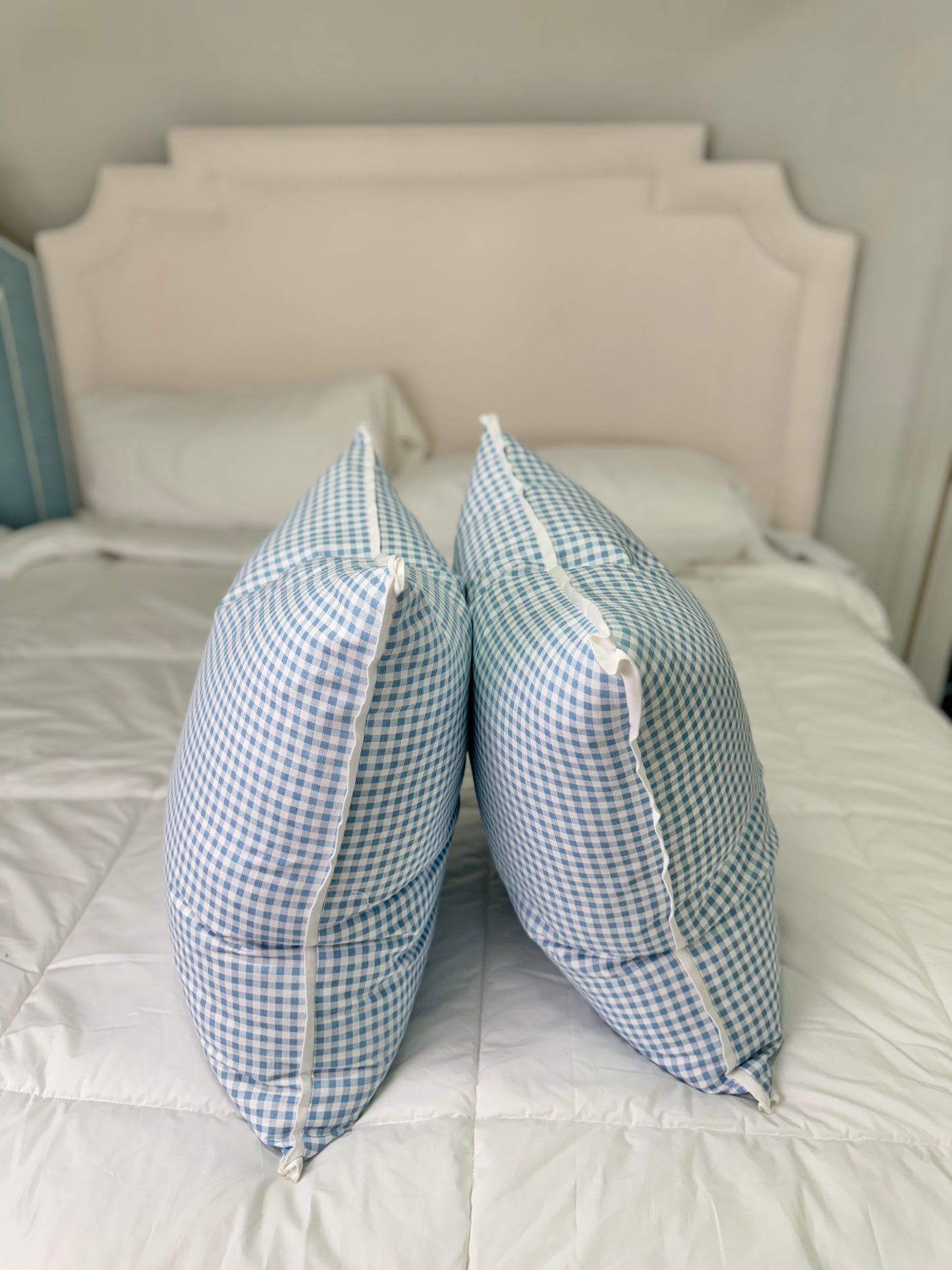 Blue Gingham Pillows