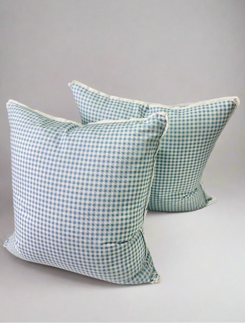 Blue Gingham Pillows