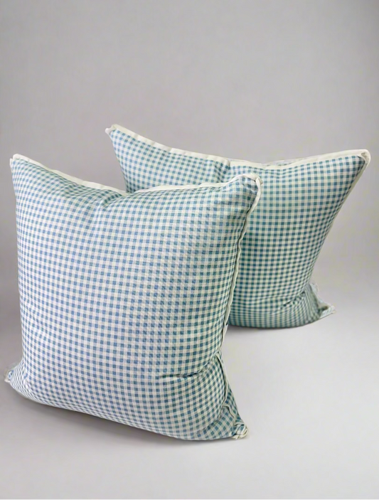Blue Gingham Pillows
