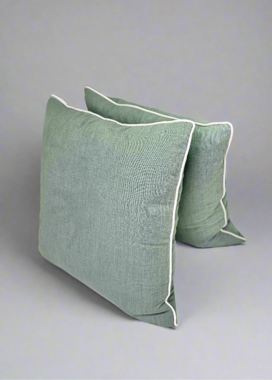 Sage Green Woven Pillows