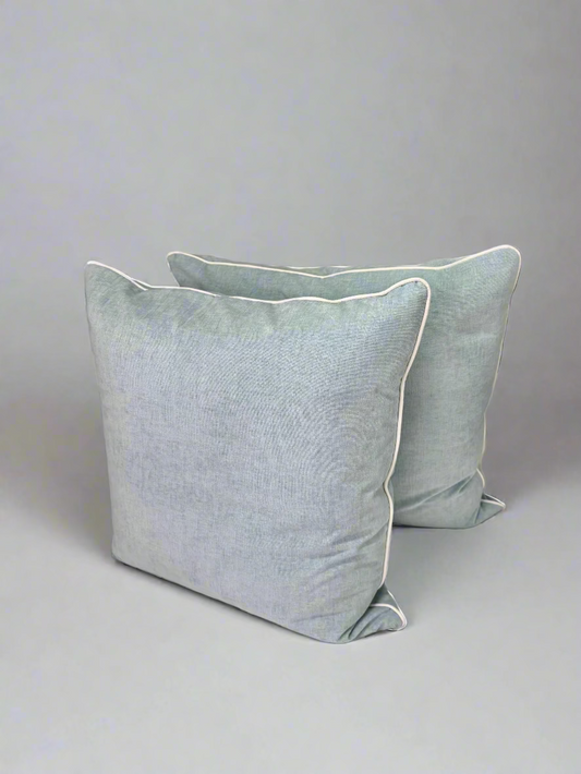 Seafoam Blue Chenille Pillows