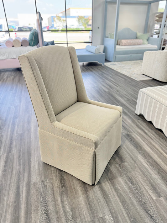 Custom Skirted Chairs in Performance Fabric