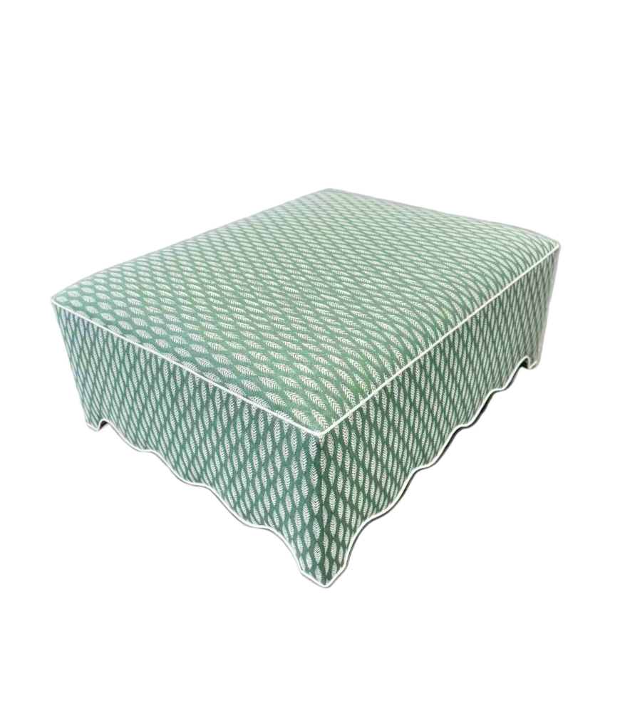Scalloped ottoman