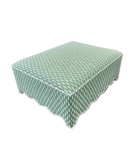 Scalloped ottoman