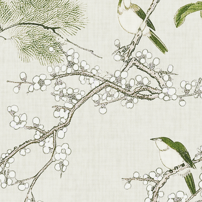The Grace Queen Bed - Katsura Thibaut Fabric – Ashley Blue Trim