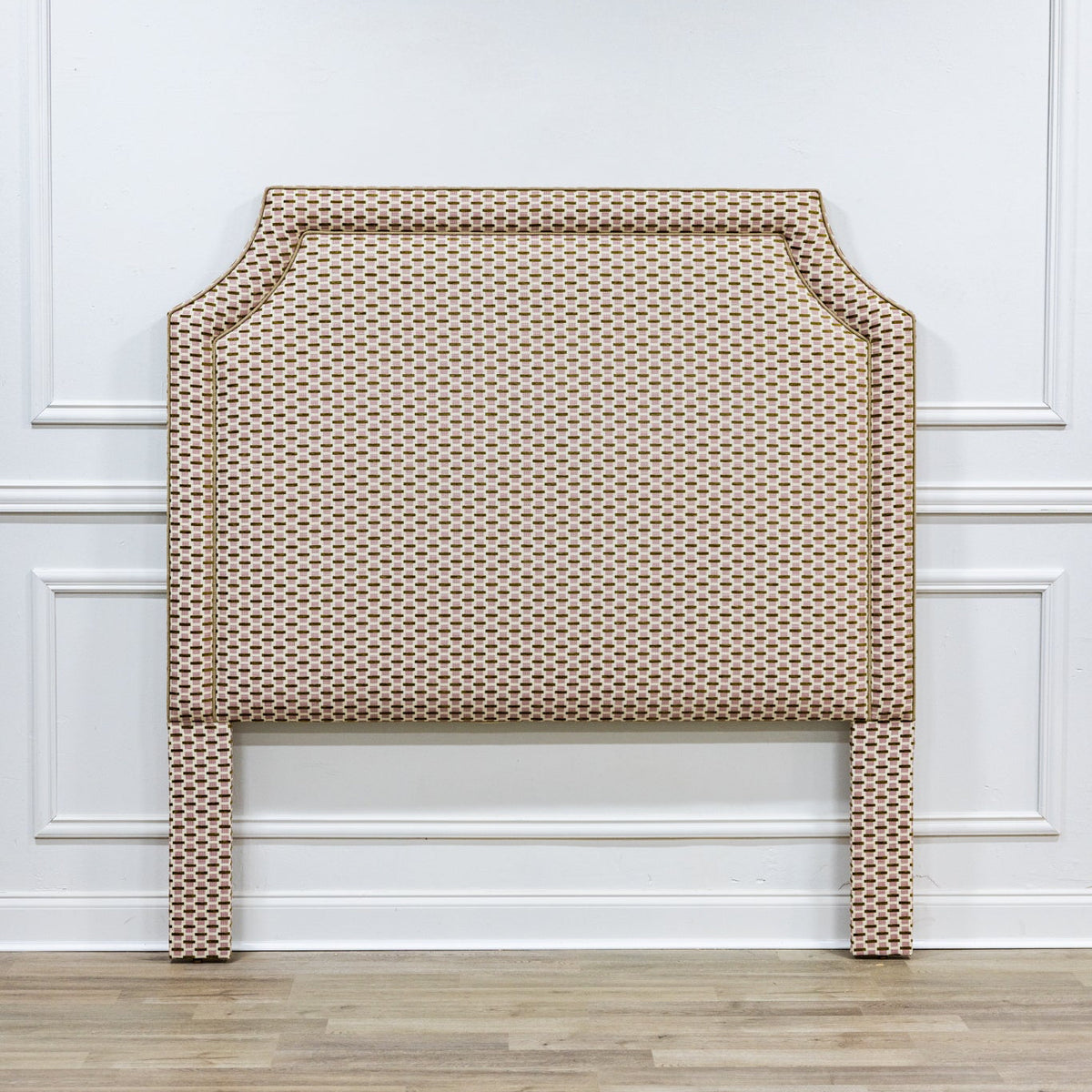 The Addison Queen Headboard - Jacquard Willow Orchid Chenille Fabric