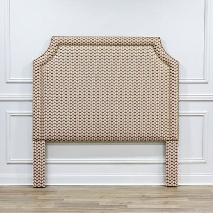 The Addison Queen Headboard - Jacquard Willow Orchid Chenille Fabric