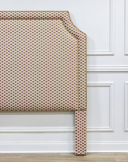 The Addison Queen Headboard - Jacquard Willow Orchid Chenille Fabric