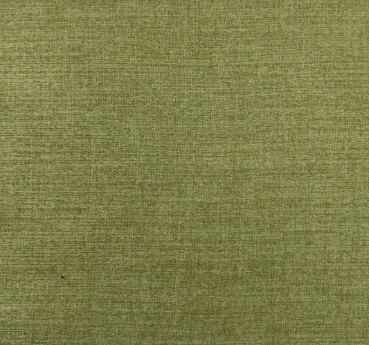 Scalloped Ottoman / Coffee table in Pistachio Green Woven Fabric - White Trim