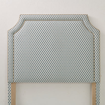 The Addison Queen Headboard - Chenille Jacquard - Mushroom Trim