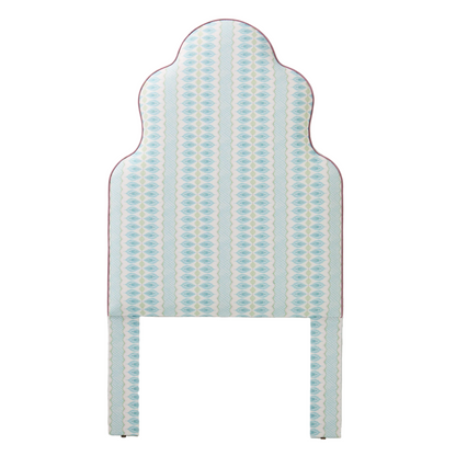 The Rachel Twin Headboard - Lillian August Print Fabric - Lavender Trim