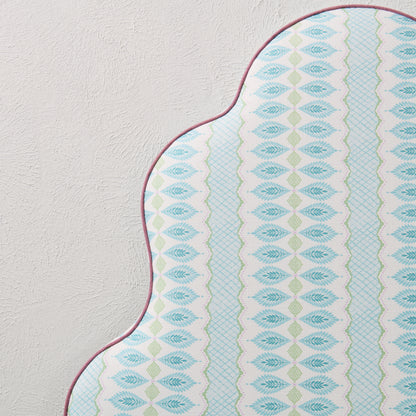 The Rachel Twin Headboard - Lillian August Print Fabric - Lavender Trim