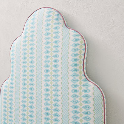 The Rachel Twin Headboard - Lillian August Print Fabric - Lavender Trim