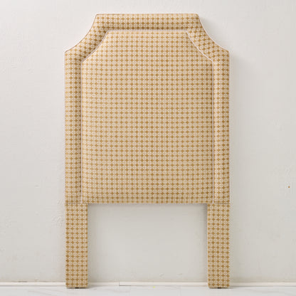 The Addison Twin Headboard - Kravet Camel Couture Fabric - Cream Trim