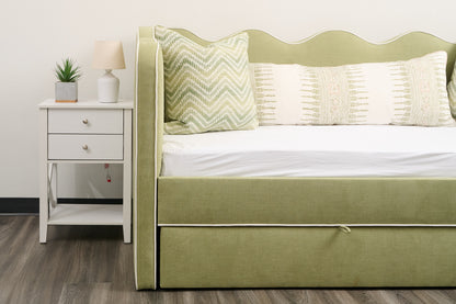 Scalloped Twin Trundle Daybed.