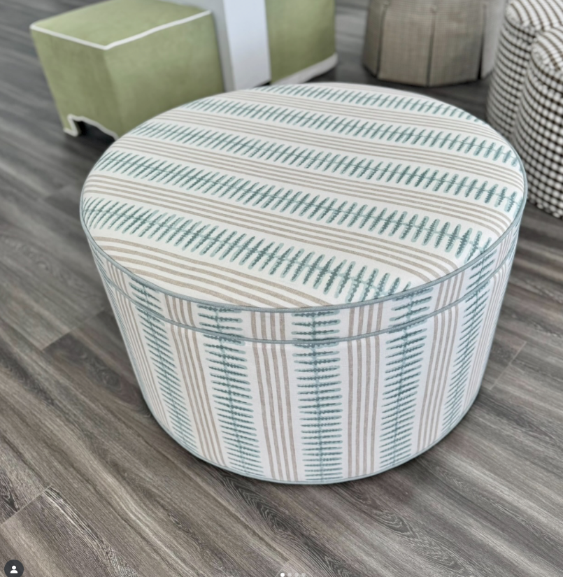 Custom round ottoman / coffee table