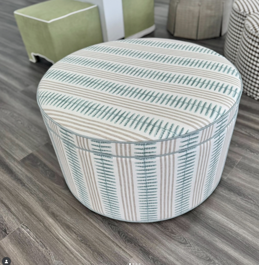 Custom round ottoman / coffee table