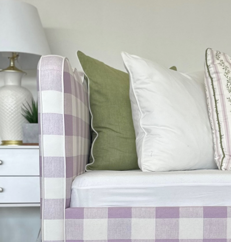Pistachio Green Woven Pillows
