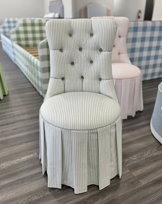 Custom Skirted Vanity Chair / Stool