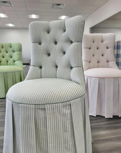 Custom Skirted Vanity Chair / Stool