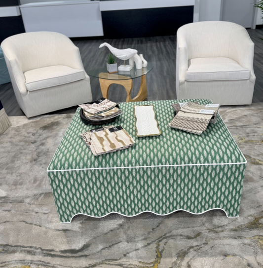 Scalloped ottoman