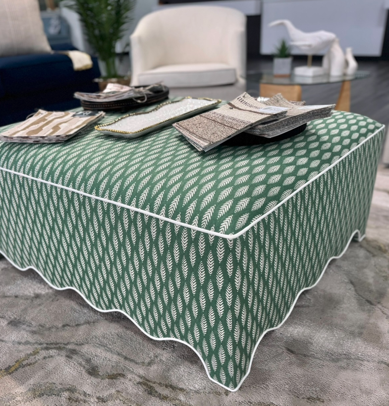 Scalloped ottoman