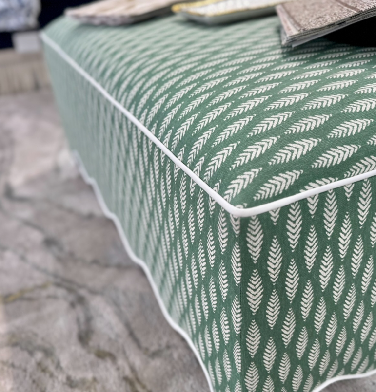 Scalloped ottoman