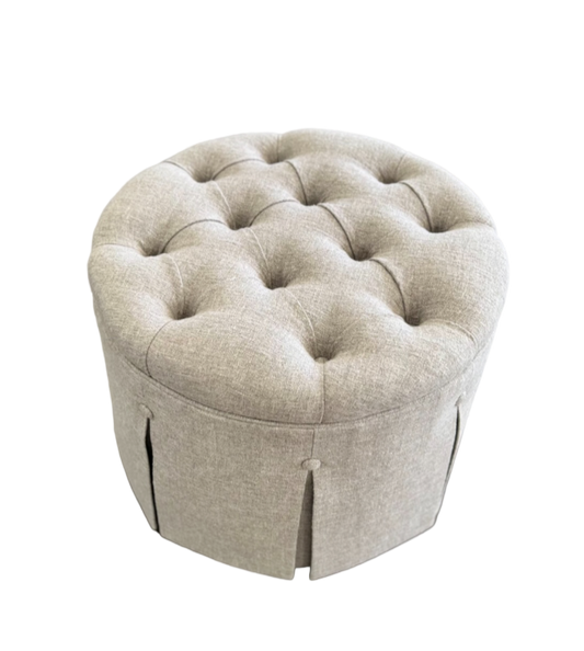 Tufted Round Ottoman / Coffee Table