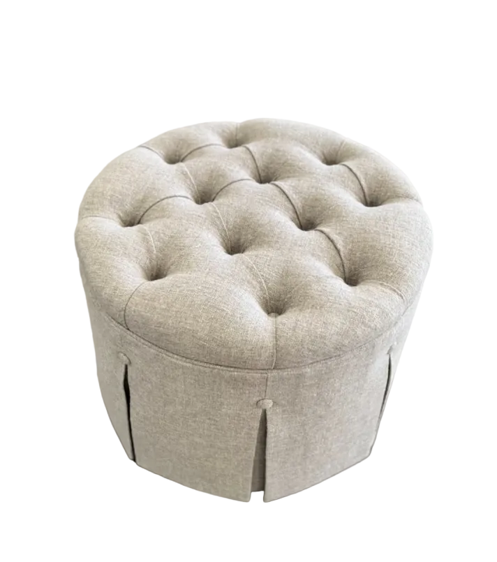 36" Tufted Round Ottoman / Coffee Table