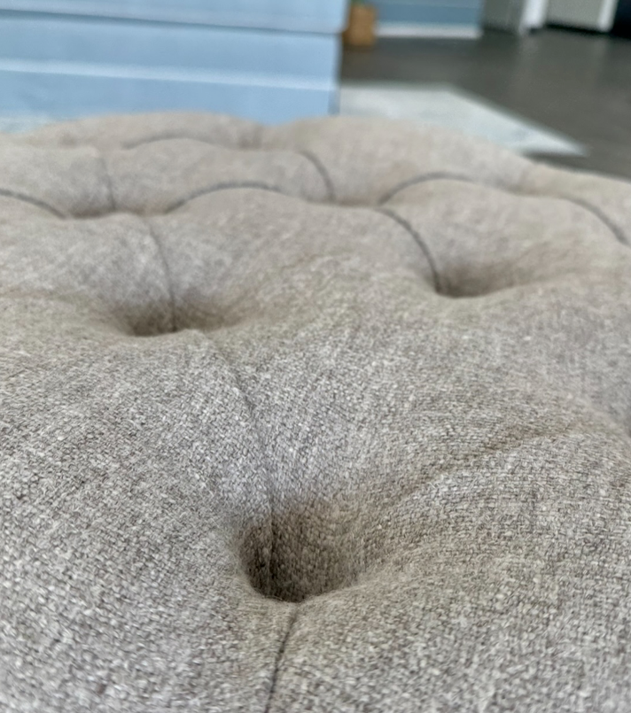 Tufted Round Ottoman / Coffee Table