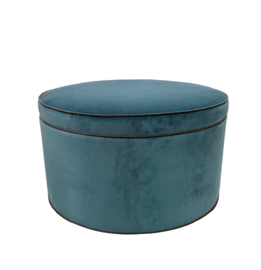 Mohair Round Ottoman / Coffee Table