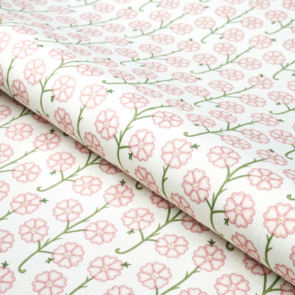 The Addison Twin Trundle Daybed - Gardenia Rose Schumacher Fabric - Pistachio Green Trim