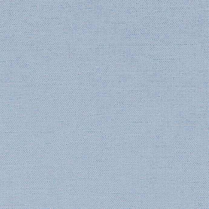 The Grace King Platform Bed - Scalloped Legs - Performance Ashley Blue Chenille Fabric - White Trim