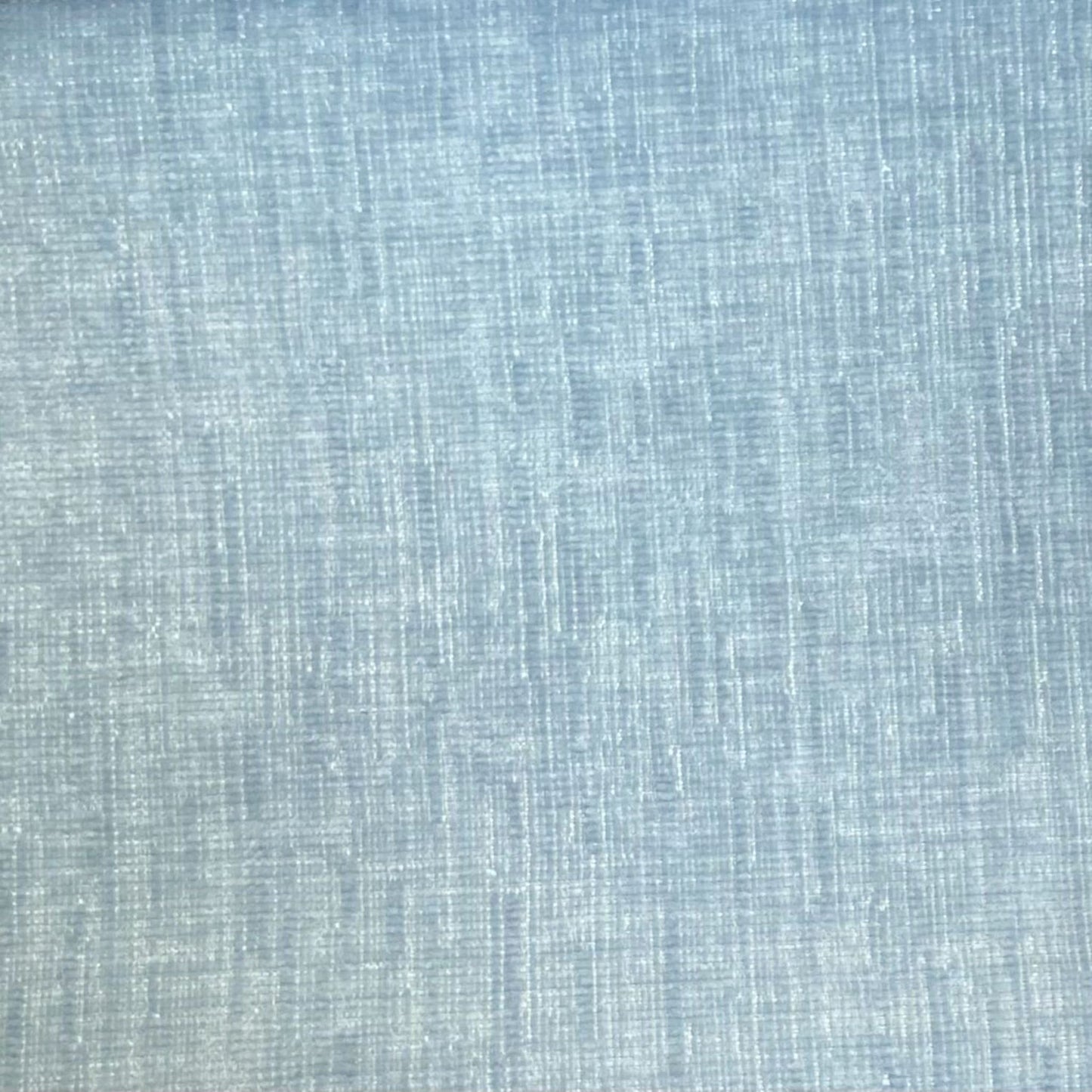 65”H Queen Platform Bed - Seafoam Blue Chenille Fabric with White Trim