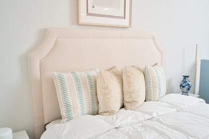 65"H King Scalloped Legs Platform Bed