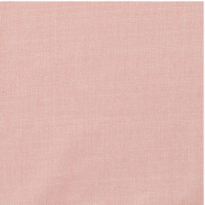 60”H Twin Scalloped Platform Bed in our Blush Pink Linen - White Trim