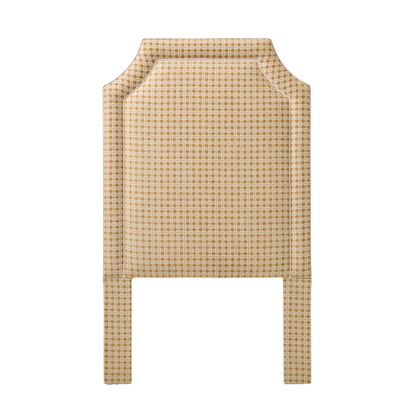 The Addison Twin Headboard - Kravet Camel Couture Fabric - Cream Trim