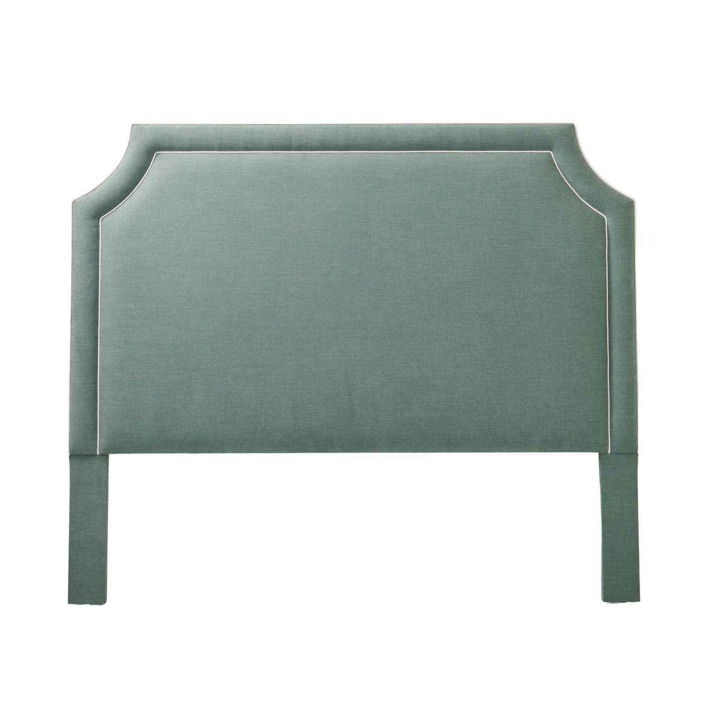 The Addison King Headboard - Sage Woven Fabric - White Trim