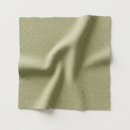 65”H King Upholstered Platform Bed - Scalloped Legs - Pistachio Green Woven Fabric with White Trim